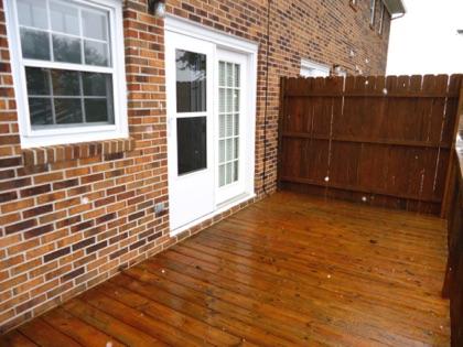 rear entrance and deck